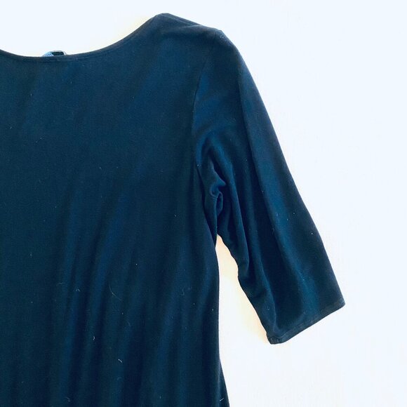 Eileen Fisher dress Women's Medium black tunic A-line comfort leisurewear - Picture 5 of 6